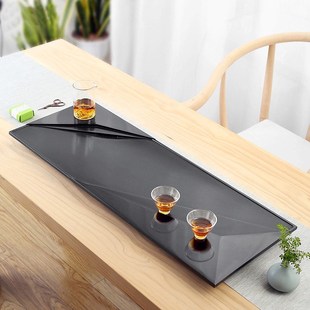 天然天罗绿石茶盘家用办公简约客厅现代轻奢整块石头茶台茶托