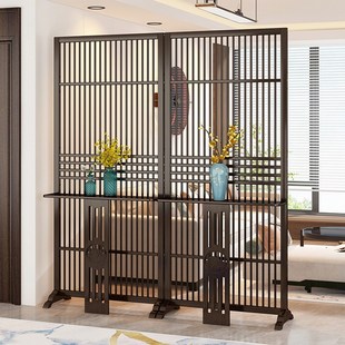 入户屏风隔断正对大门客厅进门遮挡玄关格栅移动卧室座屏竹 新中式