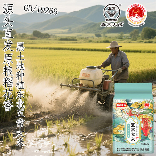 稻鲜莱五常大米5斤真空装新米黑龙江黑土地种植五常米人间烟火诗