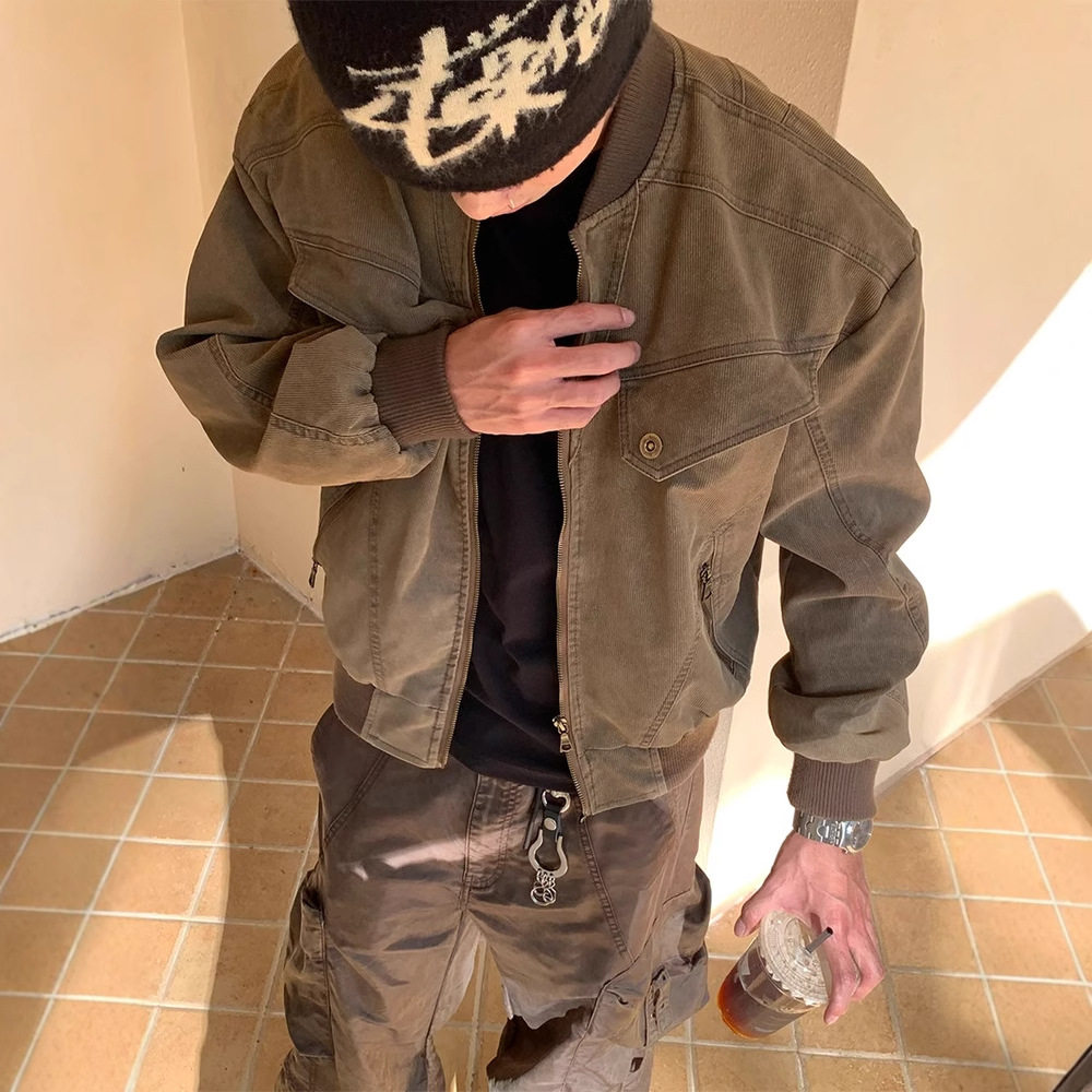 美式工装外套男款秋冬经典复古哈灵顿夹克cleanfit硬汉穿搭棒球服