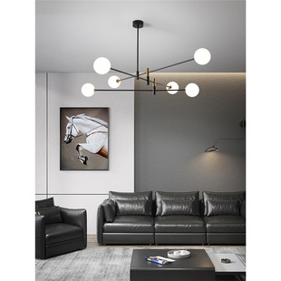 北欧风极简吊灯轻奢客厅灯现代简约大气创意树枝灯卧室灯魔豆吊灯