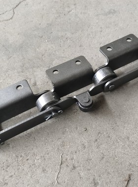 101.6节距工业链条C2162H滚子输送链不锈钢单侧双孔弯板传动链条