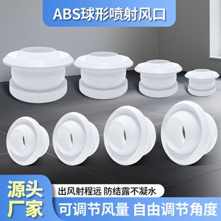 塑料中央空调球形喷射风口ABS射流出风口直流机场车站远程送风口