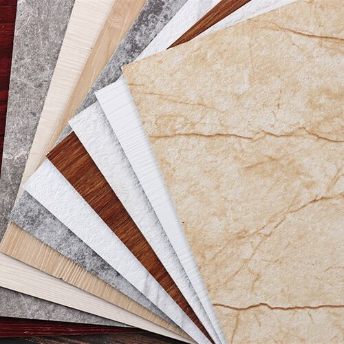 石塑压岩板木饰面板电视背景墙石塑墙板大理石uv板耐磨防刮阻燃板