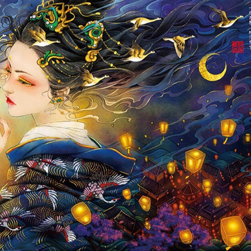 国风祈愿 新款十字绣套件 客厅卧室 精准印花