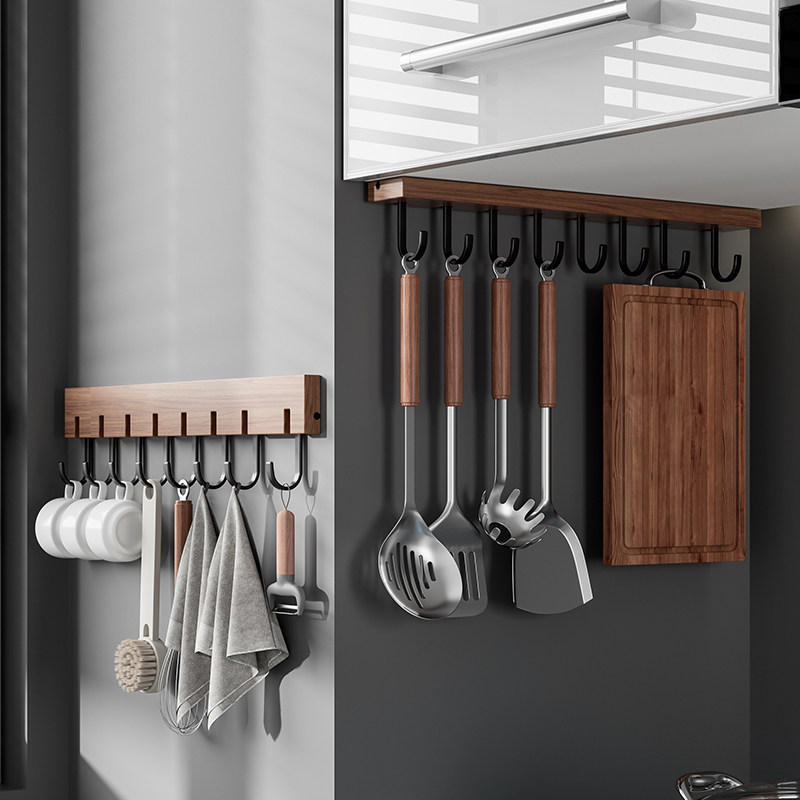 厨房挂钩免打孔挂勺子铲子挂架墙上壁挂多功能厨具收纳置物架钩子