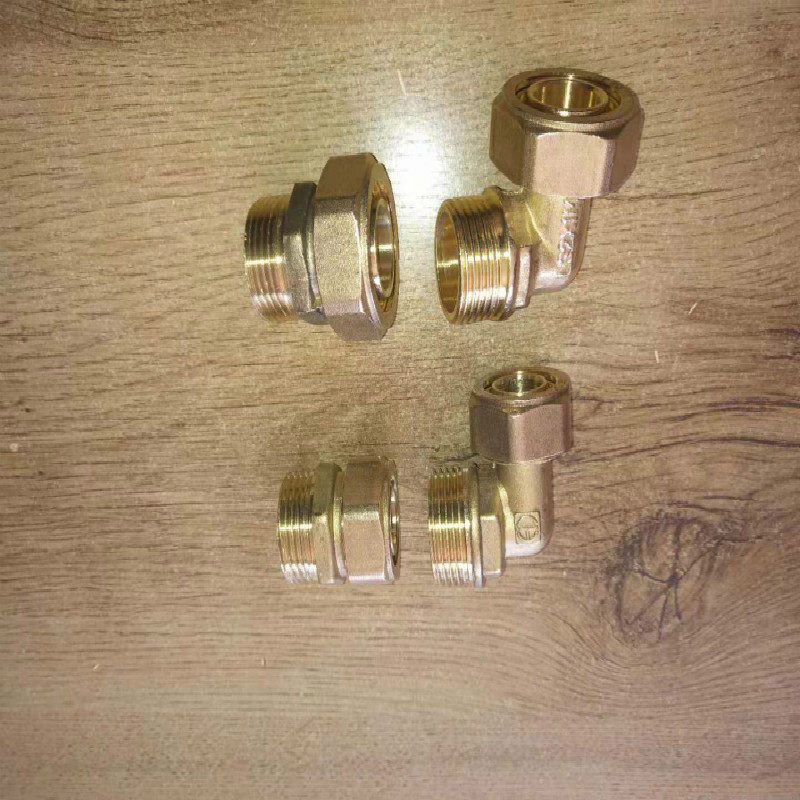 地暖分水器专用铝塑管接头直接弯头家装2025*1寸2632*1寸