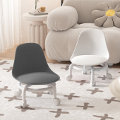 万向轮小凳子家用滑轮矮凳网红靠背小椅子客厅带轮板凳儿童学步凳