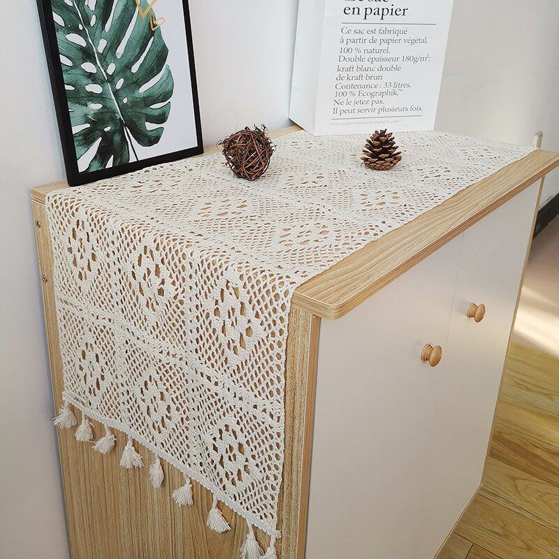 蕾丝流苏单双开冰箱盖布装饰洗衣机微波炉床头柜电视柜子防尘罩巾