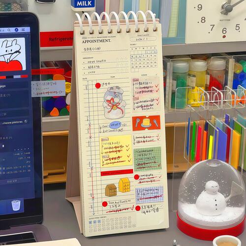 【开学好物】可立式计划本桌面每日学习线圈本初高中生日程规划本