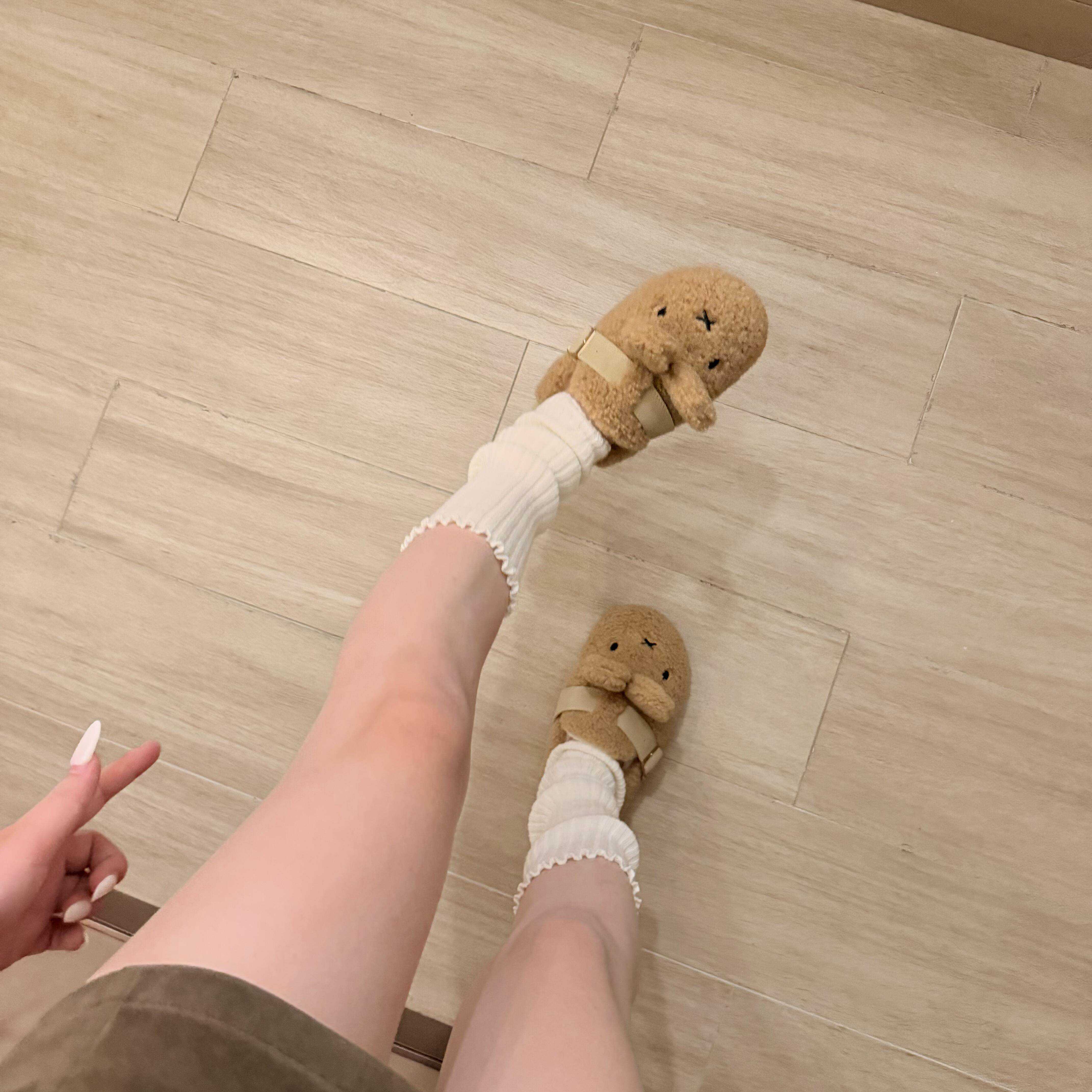 米菲毛毛拖鞋冬女学生可爱卡通防