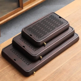 花梨实木茶盘功夫茶具家用简易储水式小型托盘排水蓄水茶海干泡盘