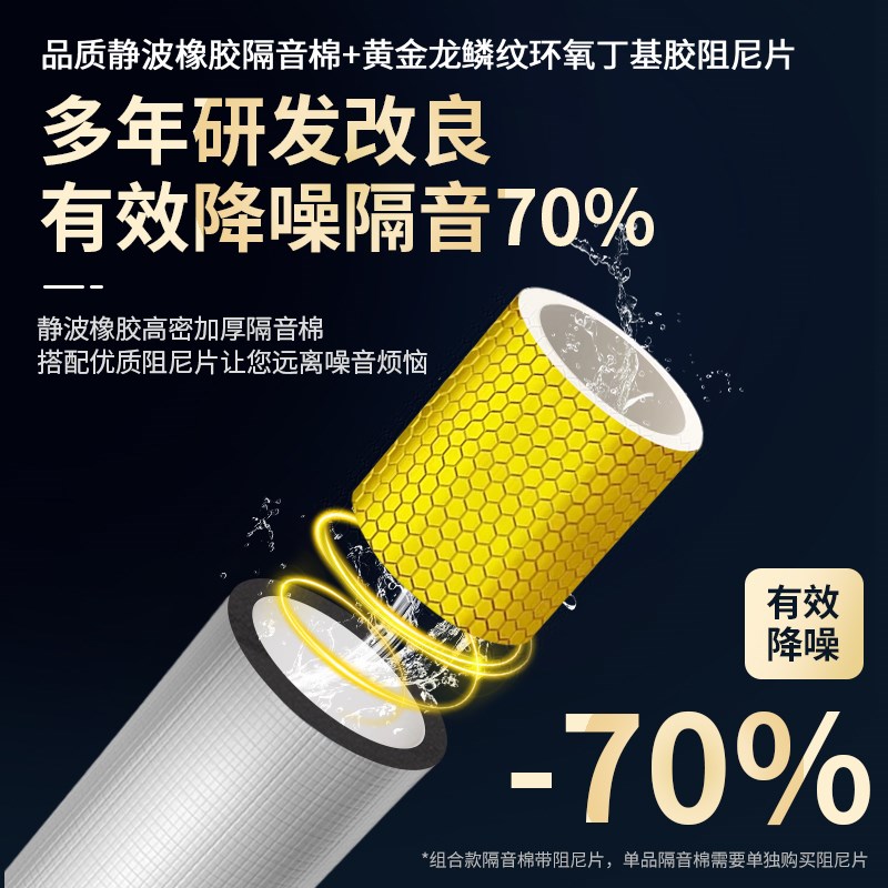 环保包110下水管道隔音棉下水管卫生间吸音排水管隔音吸音自粘