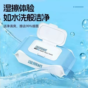 湿厕纸湿纸巾家庭实惠装擦屁股湿巾马桶卫生湿厕纸家用可冲散