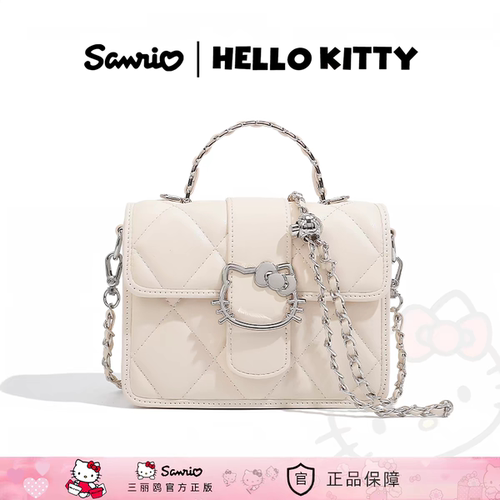 Hello Kitty 凯蒂猫小方包时尚百搭手提包高级质感单肩斜挎包包女
