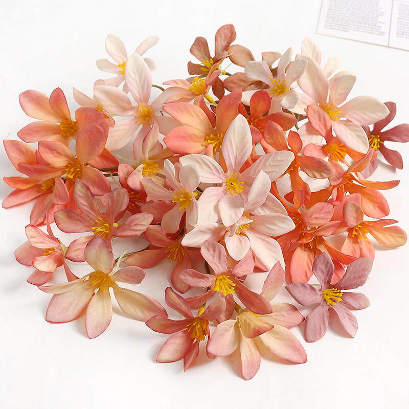 9cm仿真小兰花花朵假花绢花diy手工材料婚庆手腕花装饰草帽花配件