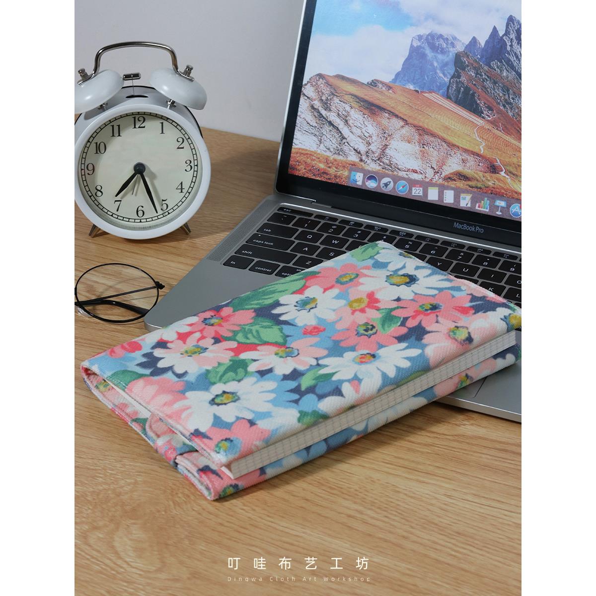 少女心漂亮手帐本书衣小清新碎花A5布艺书套日式书皮保护套A6定制