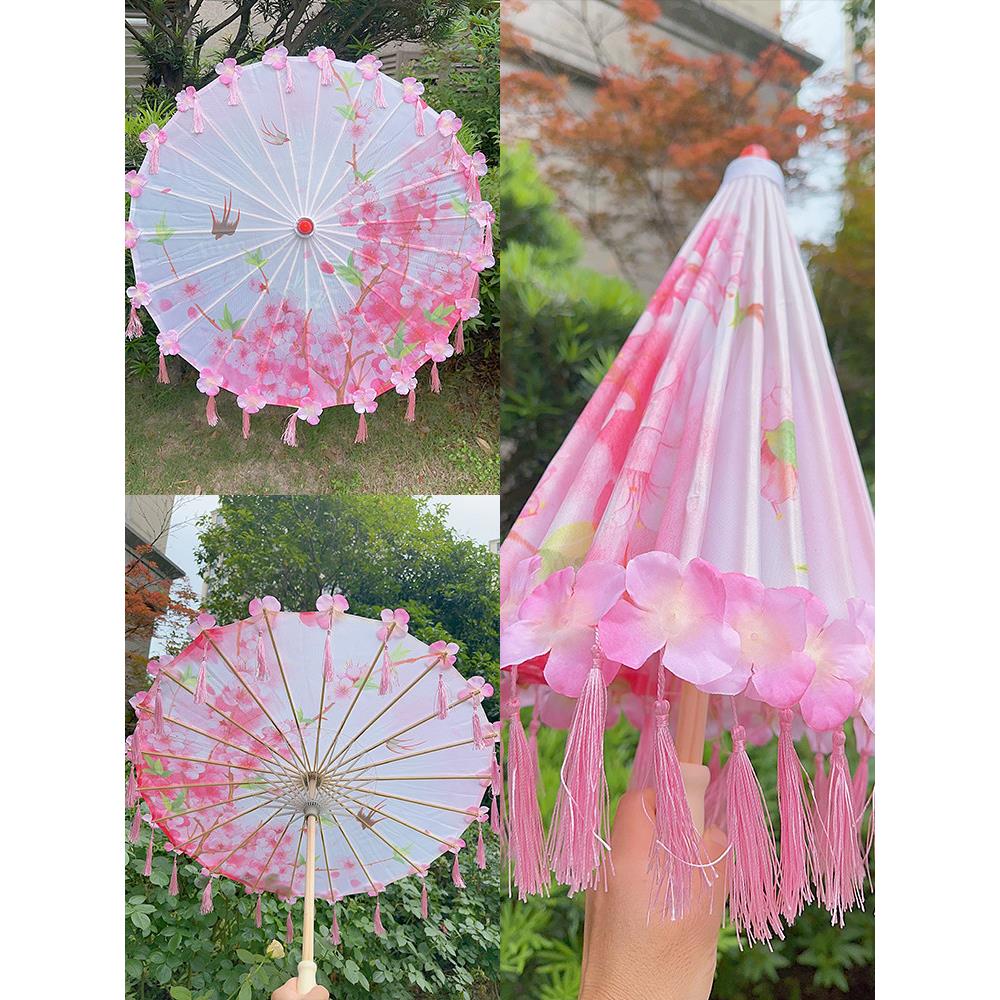 汉服国风拍照花伞道具伞儿童中国风油纸伞舞蹈仙气雨伞走秀表演伞