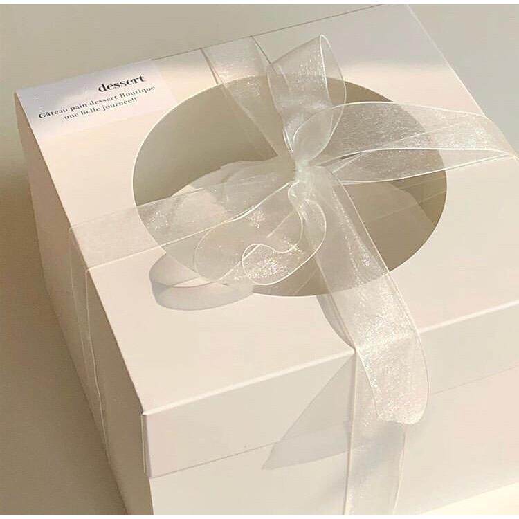 4寸6寸简约蛋糕包装盒巴斯克芝士盒轻乳酪北海道双层芝士蛋糕盒子