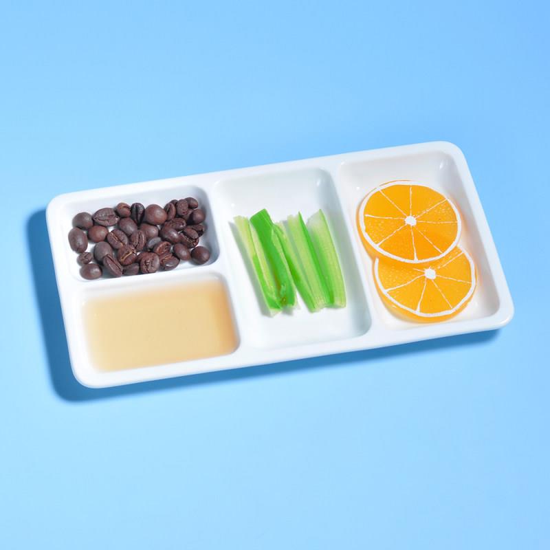 陶瓷烤鸭酱料多格盘分格盘子调料碟画画调色盘蘸料盘四格盘四味碟