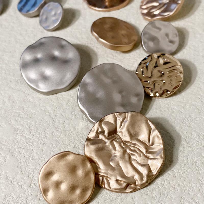 金色金属纽扣百搭连衣裙外套裤子扣子上衣女衬衣毛衣大衣钮扣装饰