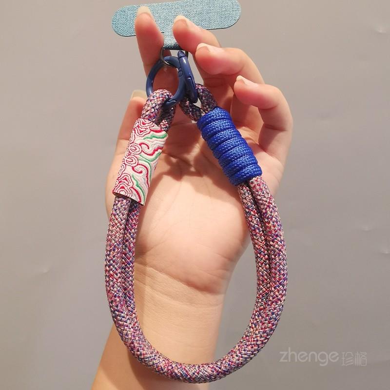 手机挂绳短款手腕加粗国潮编织带子户外旅游钥匙水壶相机壳防盗链