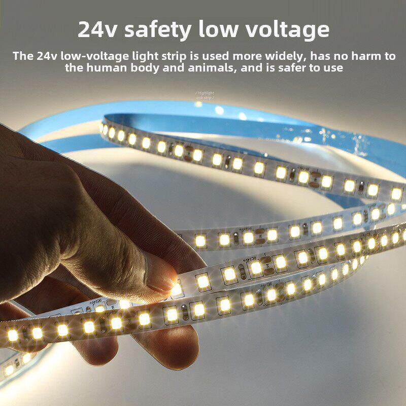 全光谱led灯带24v220v2835裸板单色高亮线条灯自粘线条灯智能调