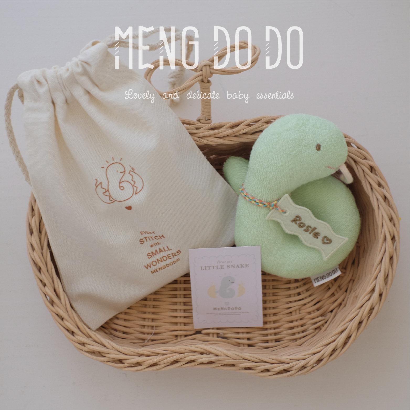 Mengdodo 蛇年宝宝手抓摇铃婴儿有声音安抚玩具抓握训练新生礼物