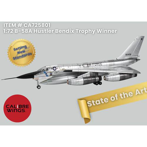 现货Calibre Wings 1/72 B-58“盗贼”超音速轰炸机合金成品模型
