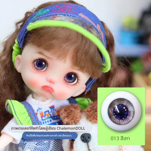 OB11娃头BJD软陶粘土人偶玻璃眼珠娃娃10mm大虹膜彩色眼珠可动眼