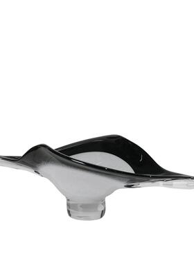 现代简约尖嘴鱼型玻璃果盘摆件软装饰品售楼部样板间客厅餐桌摆设