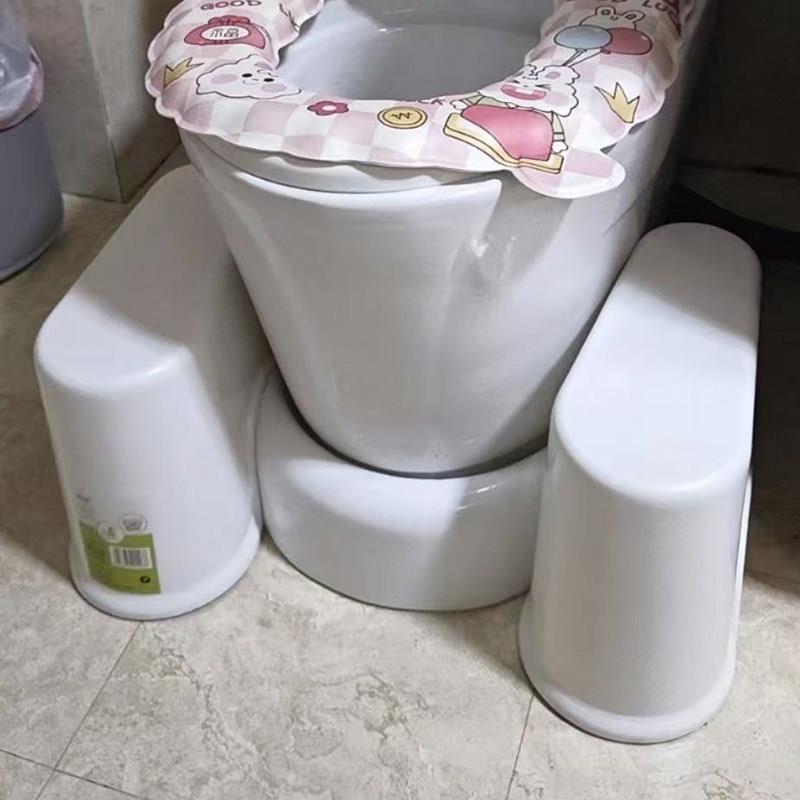 组装马桶凳子坐便凳成年人塑料厕所脚踩凳脚踏加厚垫脚凳加高23cm