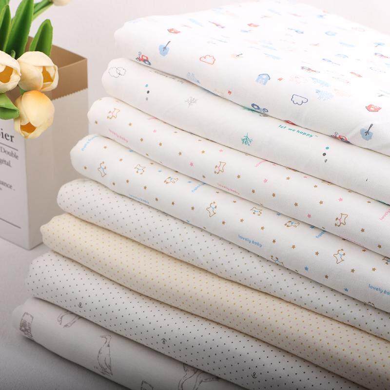 精梳卡通针织布料纯棉婴儿双面棉毛尿布连体服秋衣面料包邮SM1