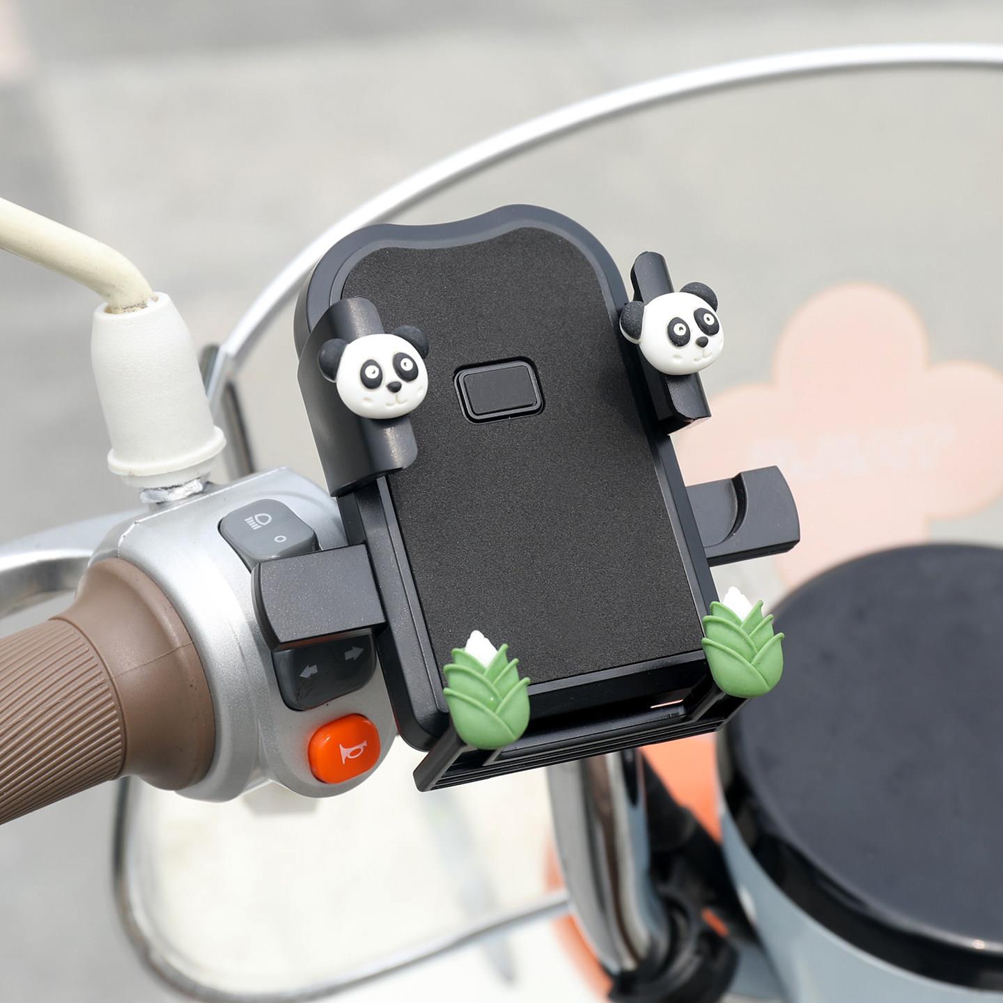 电动车手机支架2026新款卡通可爱电瓶自行车防震车载固定导航女生