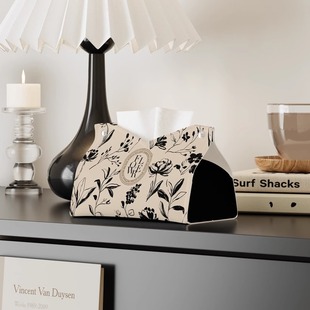 轻奢风纸巾盒 抽纸盒美式 2025新款 家用客厅餐厅床头柜创意个性