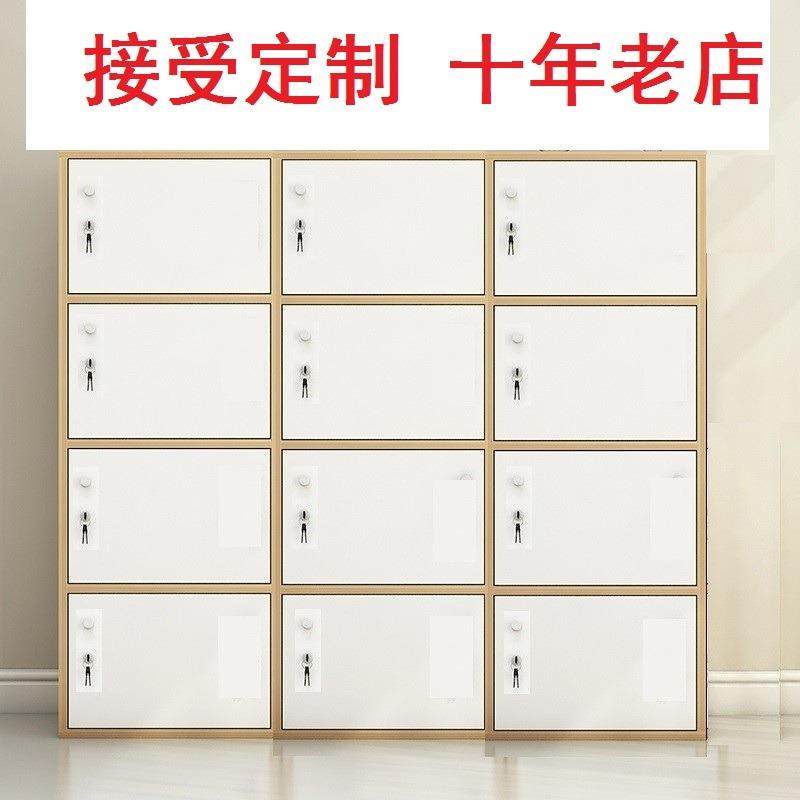 定制带锁储物柜子多层小书包带门置物格子收纳立柜教师自习办公室