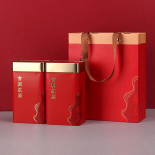 茶叶罐铁罐高级感半斤一斤装通用白茶绿茶古树红茶包装盒空礼盒装