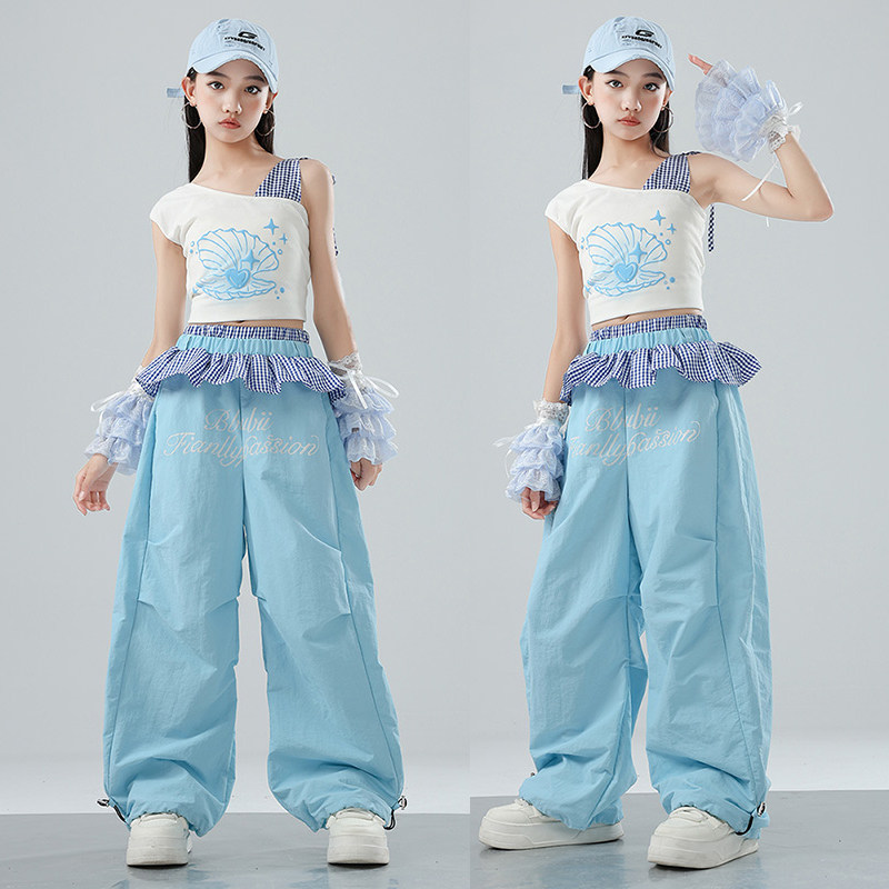 女童爵士舞女团啦啦队甜酷演出服