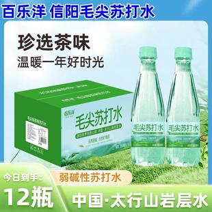 信阳毛尖苏打水366ml 饮品 12瓶百乐洋苏打水弱碱性清爽解腻夏季