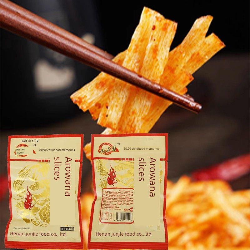 湘溢园金龙鱼片辣条素食儿时辣丝小面筋8090后童年回忆休闲零食品