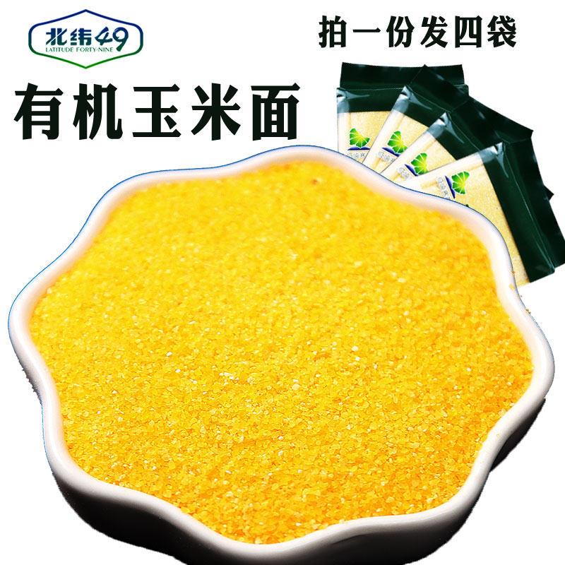 北纬49东北有机非转基因老品种大饼子锅贴饼子新鲜粗玉米面1600g