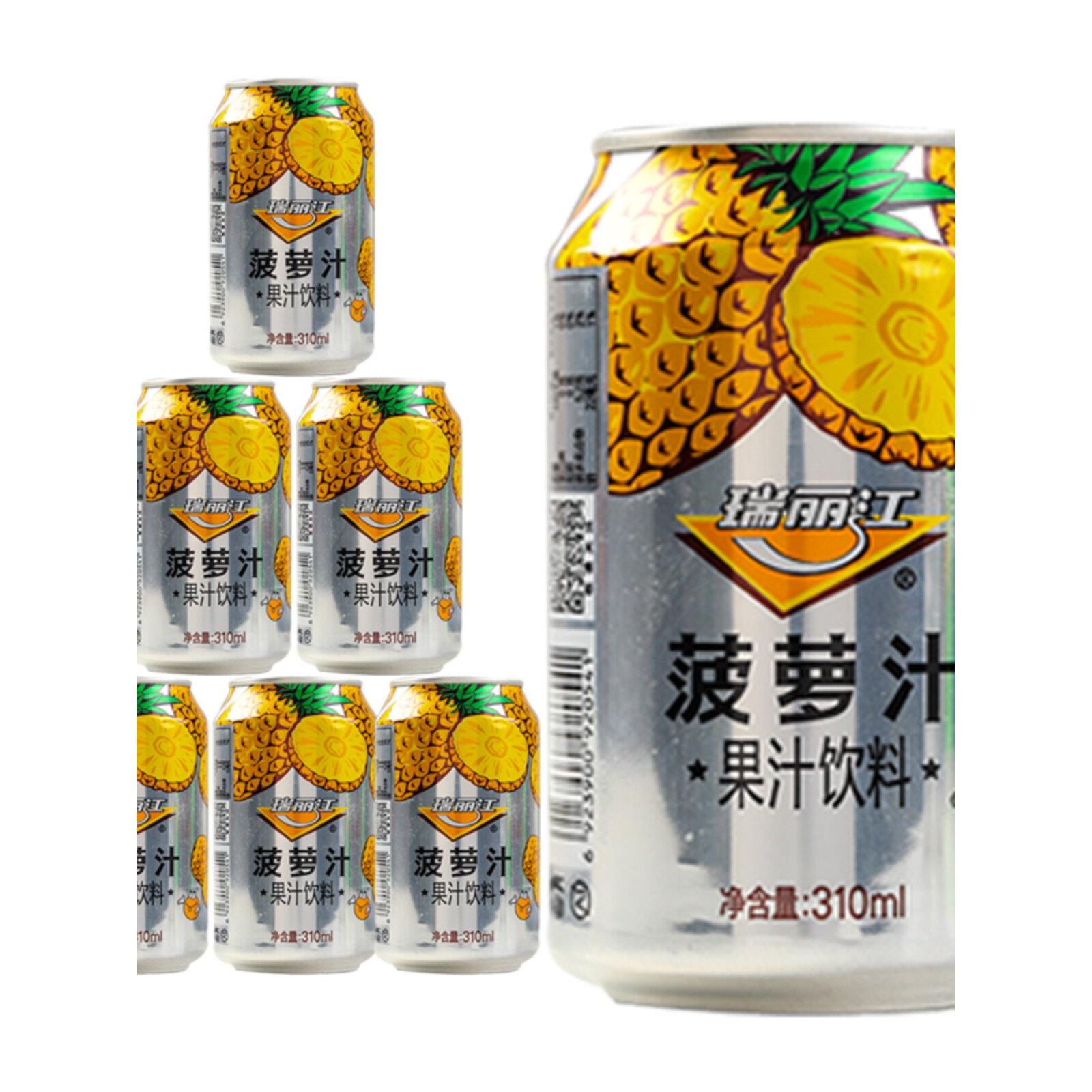 云南瑞丽江菠萝汁果汁饮料经典老牌子果味饮品 6310mlx24罐装整箱图片