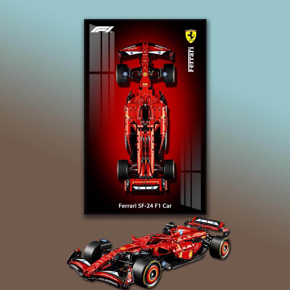 适用于乐高42207法拉利SF24红牛42206方程式F1积木上墙相框展示板