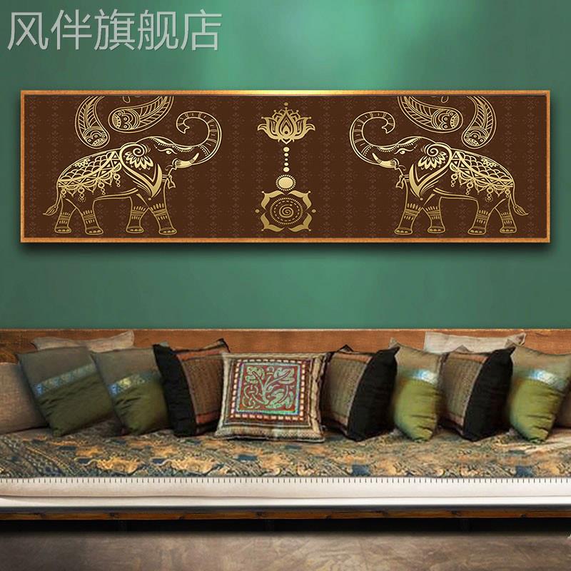 东南亚挂画泰国餐厅料理店佛像大象装饰画酒店民宿房间泰式风情画