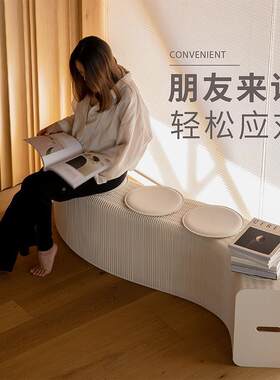 伸缩矮坐椅床凳收纳长简约凳子家具创意165沙发凳折凳叠凳尾子
