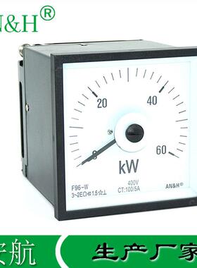 金属壳F96-W三相功率表250KWQ96-WTCZA51L5-W船用表