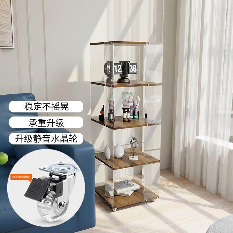 实木一体移动靠墙书架一体移动靠墙书柜床头收纳柜客厅落地置物架,住宅家具,旋转书架,淘宝优惠券,粉丝福利购,淘宝优惠卷