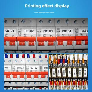力佰不干胶C280E/C280T线号机器标签纸不干胶6/9Mm12Mm白黄色电工
