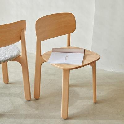 森川家具实木餐椅简约现代靠背软包北欧家用餐厅餐桌椅子书房木椅