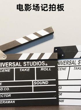 电影拍板导演板打板婚纱儿童影楼拍摄摄影道具拍照黑色场记板木质